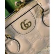 Mini borsa in pelle Gucci GG Matelasse 702251 Crema