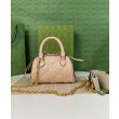 Mini borsa in pelle Gucci GG Matelasse 702251 Crema