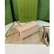 Mini borsa in pelle Gucci GG Matelasse 702251 Crema