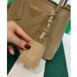 Mini Borsa Prada Doppia In Pelle Saffiano Albicocca