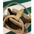Mini Borsa Prada Doppia In Pelle Saffiano Albicocca