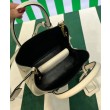 Mini Borsa Prada Doppia In Pelle Saffiano Crema