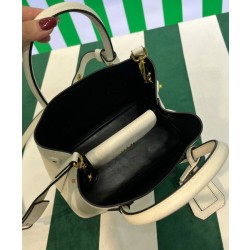Mini Borsa Prada Doppia In Pelle Saffiano Crema
