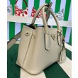 Mini Borsa Prada Doppia In Pelle Saffiano Crema