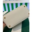 Mini Borsa Prada Doppia In Pelle Saffiano Crema