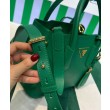 Mini Borsa Prada Doppia In Pelle Saffiano Verde