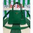 Mini Borsa Prada Doppia In Pelle Saffiano Verde