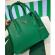 Mini Borsa Prada Doppia In Pelle Saffiano Verde