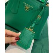 Mini Borsa Prada Doppia In Pelle Saffiano Verde