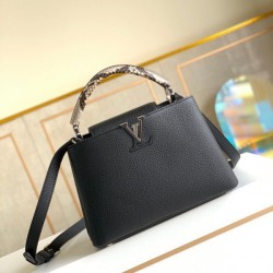 Borsa Louis Vuitton Capucines BB con manico in pitone N92040