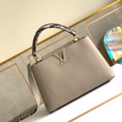 Borsa LV Capucines MM con manico in pitone N92802