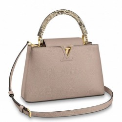 Borsa LV Capucines MM con manico in pitone N92802