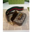 Portafoglio con cinturino Gucci Horsebit 1955 699760 Caffè scuro