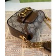 Portafoglio con cinturino Gucci Horsebit 1955 699760 Caffè scuro