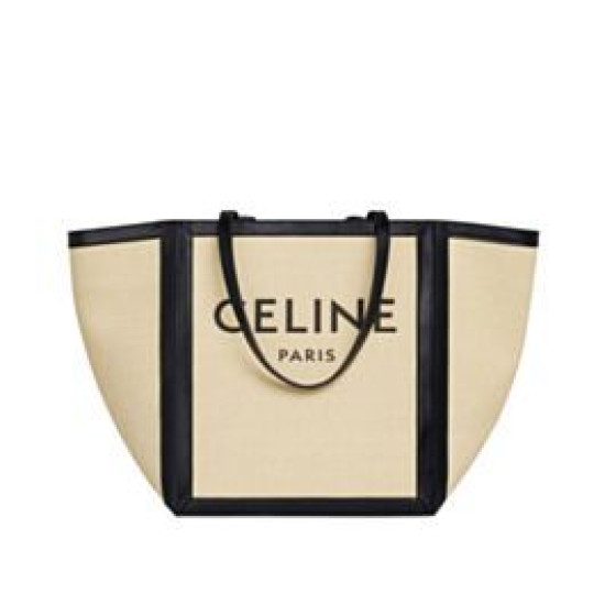 Quadrato Celine Grande In Tessuto Con Stampa Celine Pelle Di Vitello Albicocca