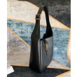 YSL Saint Laurent Le 5 A 7 Borsa Replica 1:1 Hobo Piccola Morbida In Pelle Liscia Nera