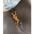 YSL Saint Laurent Le 5 A 7 Borsa Replica 1:1 Hobo Piccola Morbida In Pelle Liscia Nera