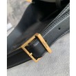 YSL Saint Laurent Le 5 A 7 Borsa Replica 1:1 Hobo Piccola Morbida In Pelle Liscia Nera