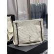 YSL Saint Laurent NIKI Borse Replica shopping media in pelle stropicciata vintage Bianco