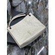 YSL Saint Laurent NIKI Borse Replica shopping media in pelle stropicciata vintage Bianco
