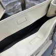 YSL Saint Laurent NIKI Borse Replica shopping media in pelle stropicciata vintage Bianco