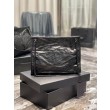 YSL Saint Laurent NIKI Borsa Replica 1:1 shopping media in pelle stropicciata vintage Nera