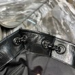 YSL Saint Laurent NIKI Borsa Replica 1:1 shopping media in pelle stropicciata vintage Nera