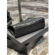 YSL Saint Laurent NIKI Borsa Replica 1:1 shopping media in pelle stropicciata vintage Nera