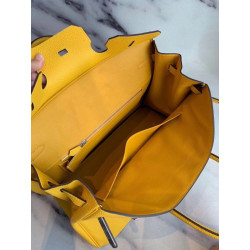 Herme Birkin Borsa 35cm fatta a mano Clemence Yellow