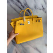 Herme Birkin Borsa 35cm fatta a mano Clemence Yellow Herme Birkin Borsa 35cm fatta a mano Clemence Yellow