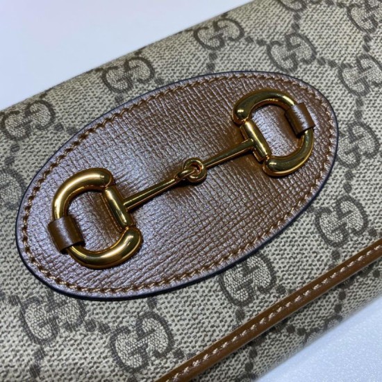 Miglior Prezzo Borsa Gucci 621888 Borsa a catena in tela GG-Supreme Horsebit 1955 Replica