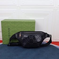 Miglior Prezzo Imitazione Marsupio piccolo Gucci Jumbo GG 658582 Nero Replica