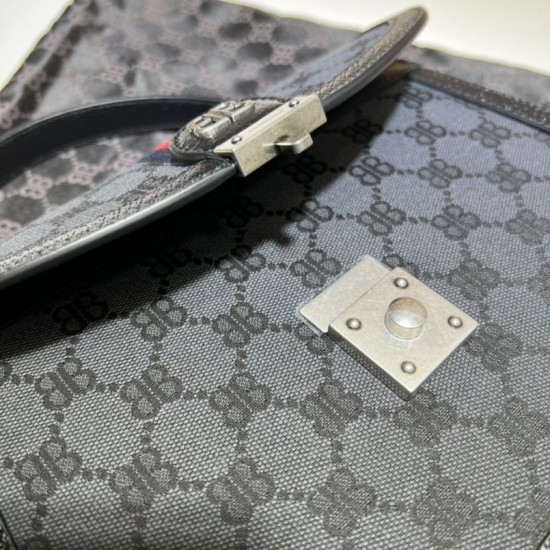 Miglior Prezzo Borse Replica Alta Qualità piccola Gucci x Balenciaga 680119 Hacker nera 