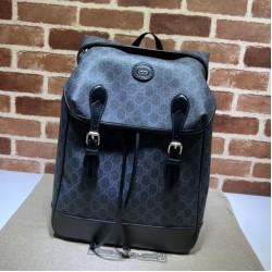 Miglior Prezzo Dettagli perfetti Zaino Gucci medio con Interlocking G Men 696013 Nero Replica