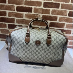 Miglior Prezzo Gucci Borsone con Incastro G 696014 Marrone Replica