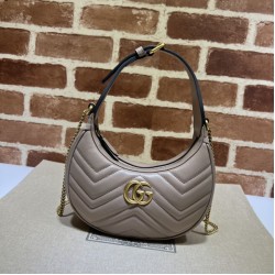 Miglior Prezzo Mini borsa a forma di mezzaluna Gucci GG Marmont 699514 Rosa Replica