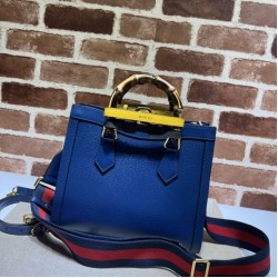 Miglior Prezzo Borsa tote piccola Gucci Diana 702721 Blu Replica