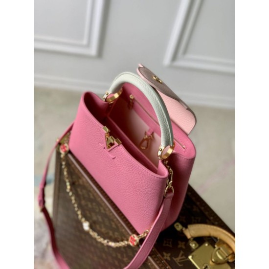 Sito Replica Qualità superiore replica mini Louis Vuitton Capucines M22375 Rosa imitazioni Miglior Prezzo Qualità superiore replica mini Louis Vuitton Capucines M22375 Rosa Replica