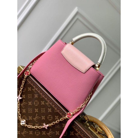 Sito Replica Qualità superiore replica mini Louis Vuitton Capucines M22375 Rosa imitazioni Miglior Prezzo Qualità superiore replica mini Louis Vuitton Capucines M22375 Rosa Replica