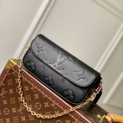 Miglior Prezzo Pari all'originale replica Portafoglio Louis Vuitton con catena Ivy M82210 Nero Replica