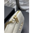 Borse Firmate Replica a catena con cerniera YSL Saint Laurent Gaby 18 cm bianca