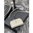 Borse Firmate Replica a catena con cerniera YSL Saint Laurent Gaby 18 cm bianca
