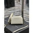 Borse Firmate Replica a catena con cerniera YSL Saint Laurent Gaby 18 cm bianca