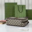 Borsa a tracolla piccola Gucci Ophidia con nastro Web 739392 Marrone