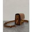 Borsa Celine Teen Triomphe in pelle di vitello lucida caffè