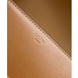 Borsa Celine Teen Triomphe in pelle di vitello lucida caffè