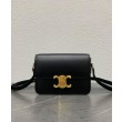 Borsa Celine Teen Triomphe in pelle di vitello lucida nera