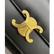 Borsa Celine Teen Triomphe in pelle di vitello lucida nera
