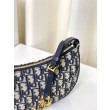 Borsa Christian Dior CD Lounge Dior Oblique Jacquard Blu
