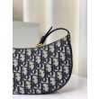 Borsa Christian Dior CD Lounge Dior Oblique Jacquard Blu